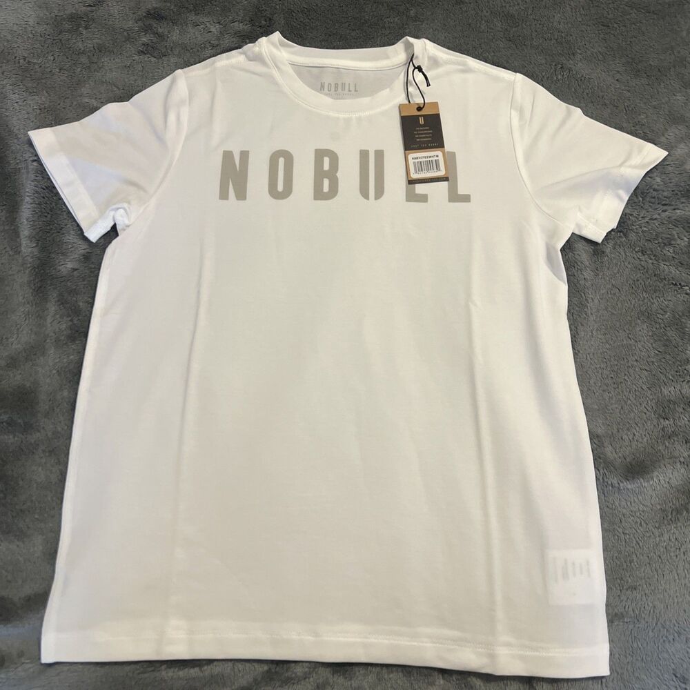 Medium NoBull Kid's White Athletic Short Sleeve Shirt